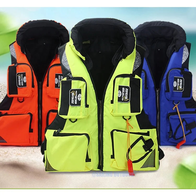 Outdoor Sports Suit Quick Drying XL Size Life Vest for Adults Sea Vest for Fishing Boat Kayak Water Sports-Safety Jacket