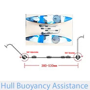 2PCS Modular One-Person Fishing Kayak 90cm Wide for Surfing Outdoor Activities Easy Storage