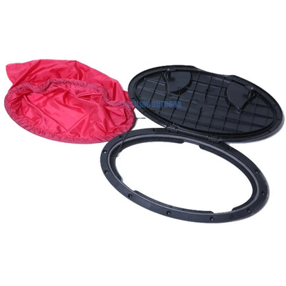 Waterproof Oval Kayak Hatch Cover Deck Plate With Red Bag Boat Accessories