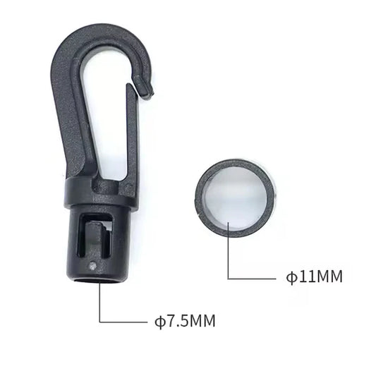 4mm,5mm,6mm Cord Plastic Safe Lock Outdoor Camp Kayak Boat Fishing POM Snap Hook Clip Bungee Shock Tie Cord Rope Hook