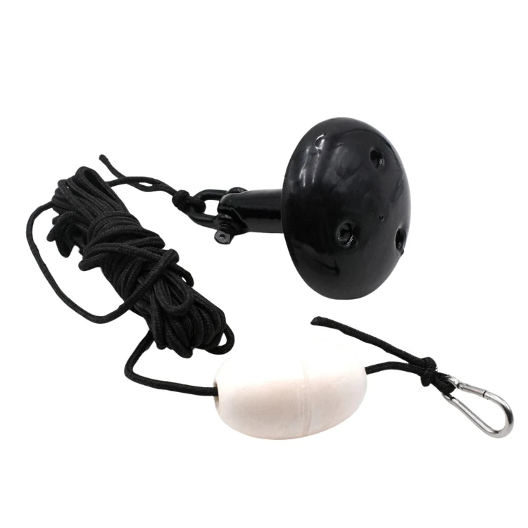 5lb 8lb 10lb 12lb Marine Black Mushroom Boat Anchor Kit with Rope and Marker Buoy for Kayak Plastic Boat Accessories