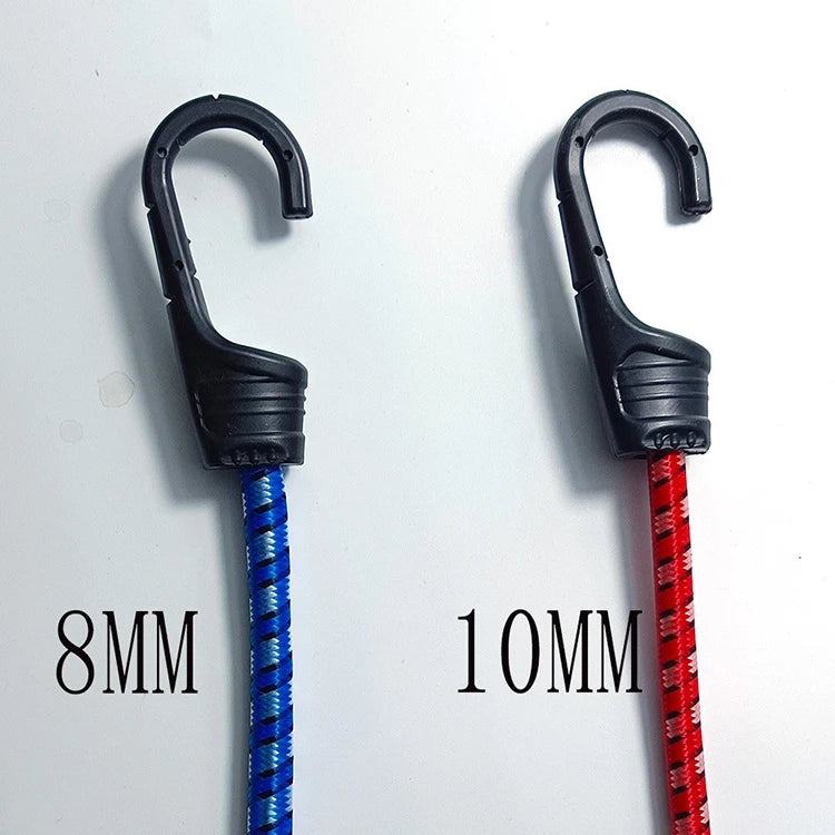 Cargo Rope with plastic coated steel hook Elastic Rubber Bungee Fitness Cord for Outdoor