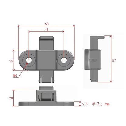 Plastic Sliding Tip Pressing Fixing Buckle Lock