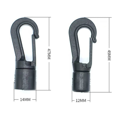 4mm,5mm,6mm Cord Plastic Safe Lock Outdoor Camp Kayak Boat Fishing POM Snap Hook Clip Bungee Shock Tie Cord Rope Hook