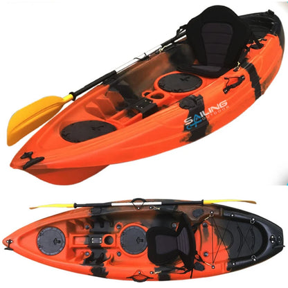 Wholesale 9 ft Fishing Kayaks  Sea Sport Small Plastic Boat Rotomold Canoe For Sale