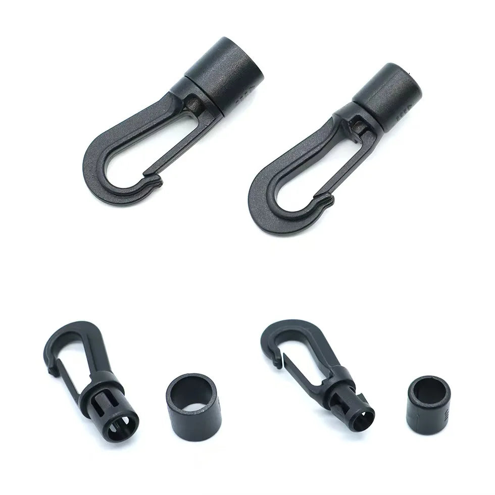 4mm,5mm,6mm Cord Plastic Safe Lock Outdoor Camp Kayak Boat Fishing POM Snap Hook Clip Bungee Shock Tie Cord Rope Hook