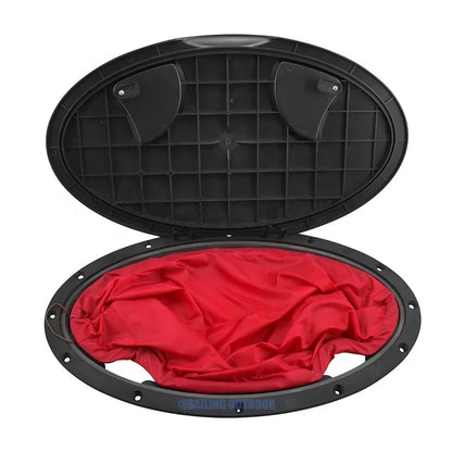 Waterproof Oval Kayak Hatch Cover Deck Plate With Red Bag Boat Accessories