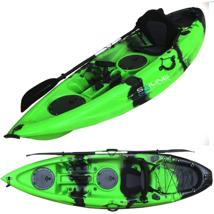 Wholesale 9 ft Fishing Kayaks  Sea Sport Small Plastic Boat Rotomold Canoe For Sale