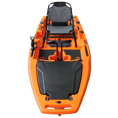 2 Section One Person Modular Fishing Kayak With Fin Drive Chair Rod Holder Paddle For Sale