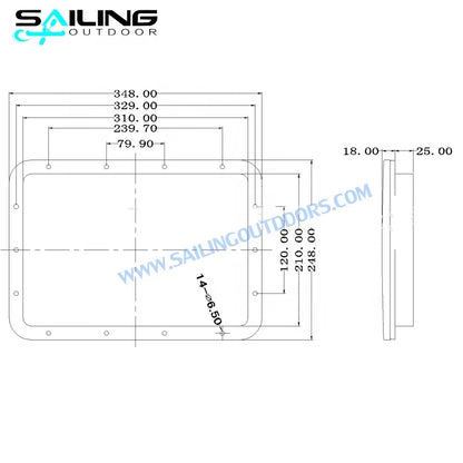 Kayak Fishing Accessories Square Hatch Waterproof Cover Canoe Boat Parts