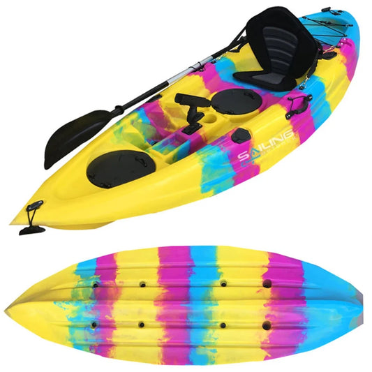 Wholesale 9 ft Fishing Kayaks  Sea Sport Small Plastic Boat Rotomold Canoe For Sale