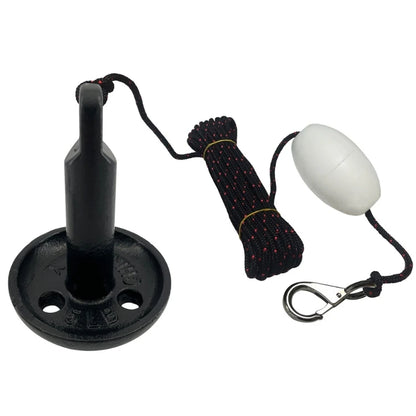 5lb 8lb 10lb 12lb Marine Black Mushroom Boat Anchor Kit with Rope and Marker Buoy for Kayak Plastic Boat Accessories